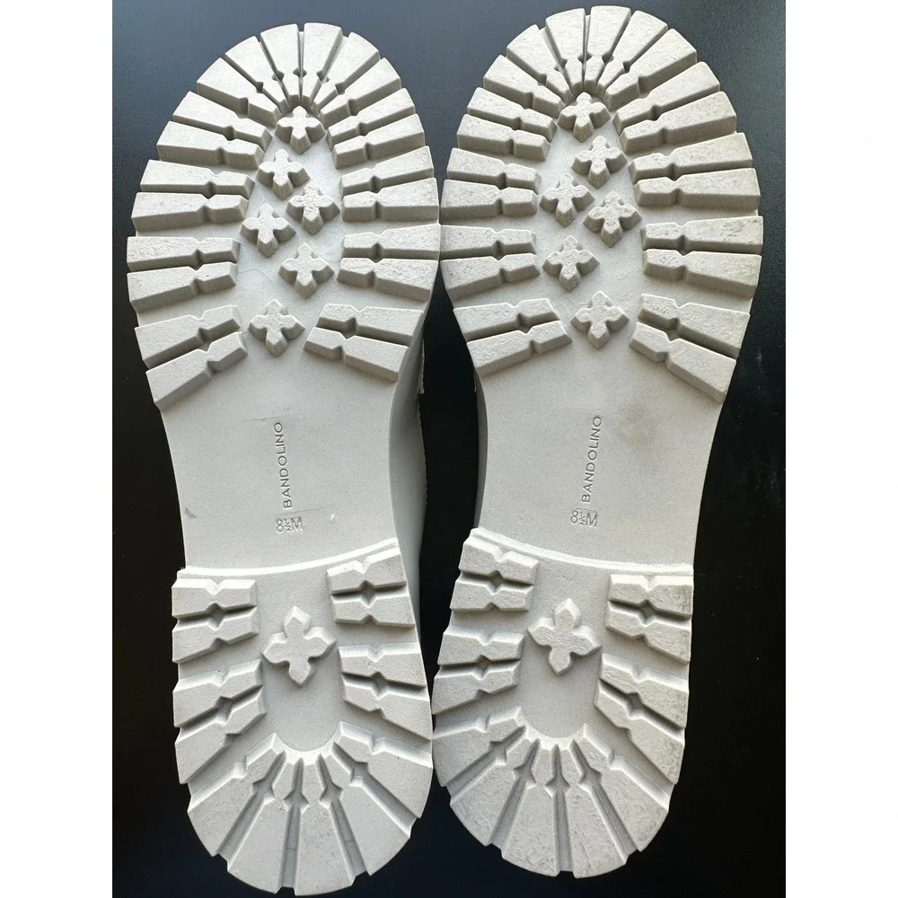 Bandolino Loafers Cream Bit Lug Sole Preppy Academia Minimalist 8.5 M Work